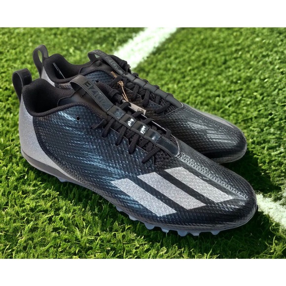 Adidas Adizero Black Gray Spark NFL Football Cleats GV9085 Mens 10 NEW Fast Ship main image 12